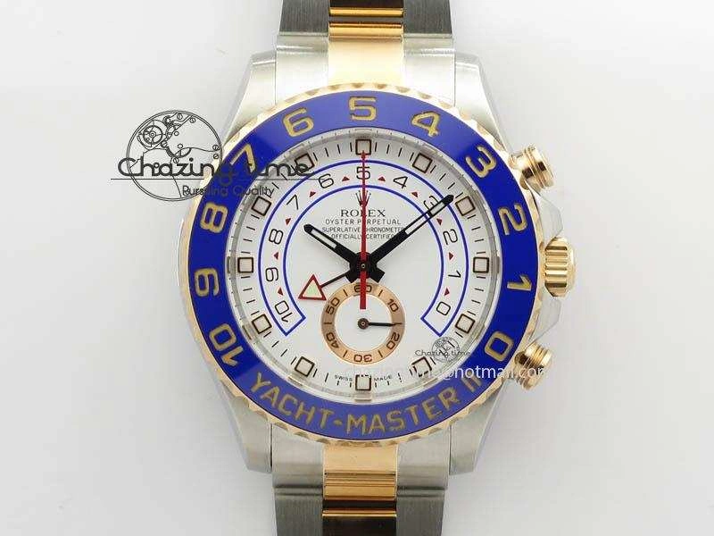 YachtMaster II 116681 SS RG Blue Ceramic JF 1:1 Best Edition On SS RG Bracelet A7750