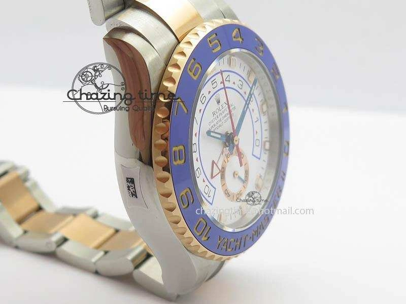 YachtMaster II 116681 SS RG Blue Ceramic JF 1:1 Best Edition On SS RG Bracelet A7750