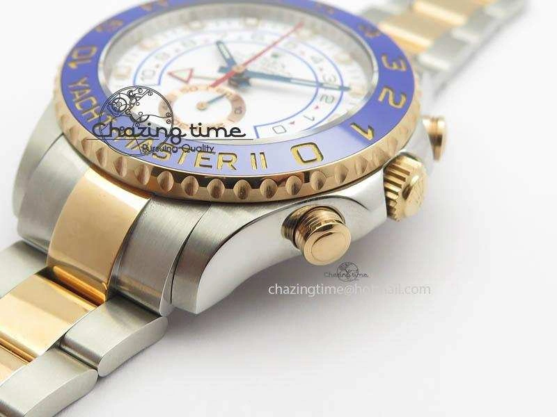 YachtMaster II 116681 SS RG Blue Ceramic JF 1:1 Best Edition On SS RG Bracelet A7750