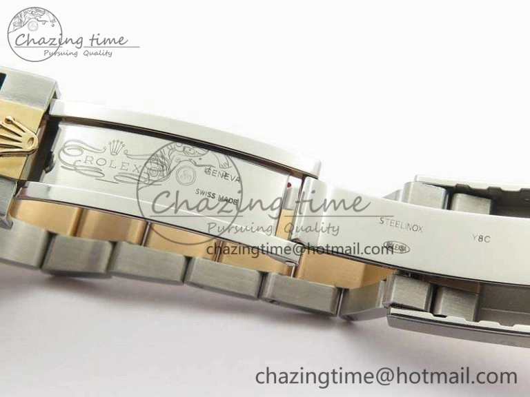 YachtMaster II 116681 SS RG Blue Ceramic New Version Dial JF 1:1 Best Edition On SS RG Bracelet A7750