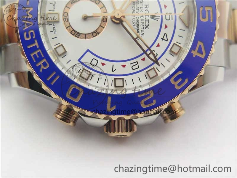 YachtMaster II 116681 SS RG Blue Ceramic VRF 1:1 Best Edition on SS RG Bracelet A7750