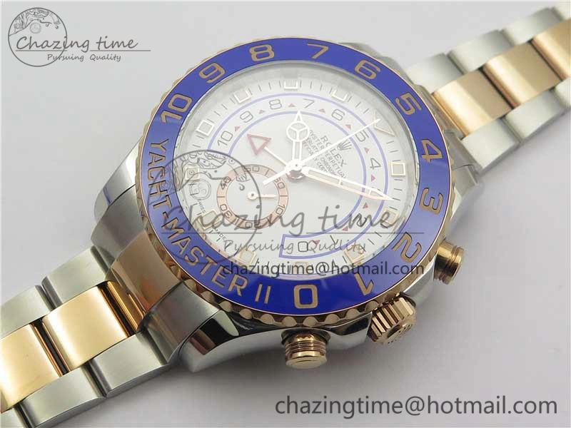 YachtMaster II 116681 SS RG Blue Ceramic VRF 1:1 Best Edition on SS RG Bracelet A7750