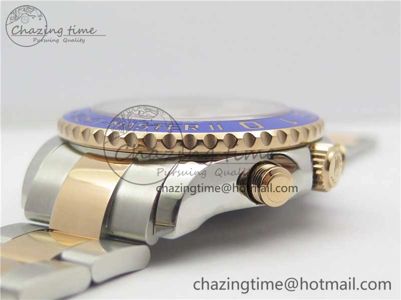 YachtMaster II 116681 SS RG Blue Ceramic VRF 1:1 Best Edition on SS RG Bracelet A7750