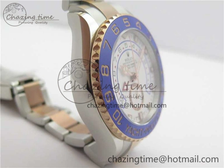 YachtMaster II 116681 SS RG Blue Ceramic VRF 1:1 Best Edition on SS RG Bracelet A7750