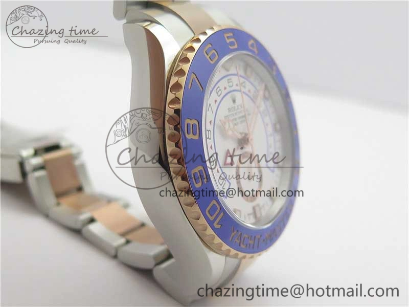 YachtMaster II 116681 SS RG Blue Ceramic VRF 1:1 Best Edition on SS RG Bracelet A7750