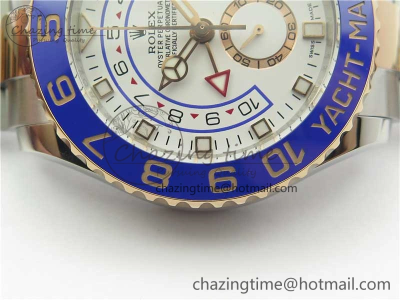 YachtMaster II 116681 SS RG Blue Ceramic VRF 1:1 Best Edition on SS RG Bracelet A7750