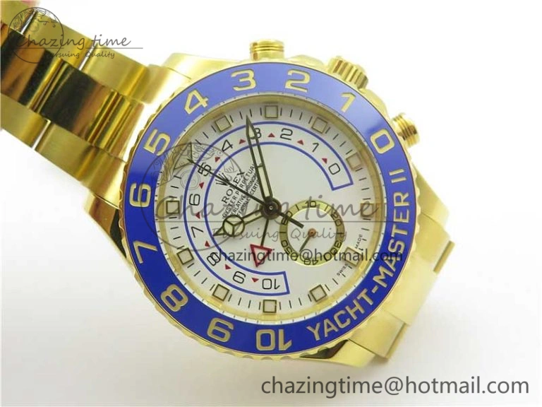 YachtMaster II 116685 YG Blue Ceramic VRF 1:1 Best Edition on YG Bracelet A7750