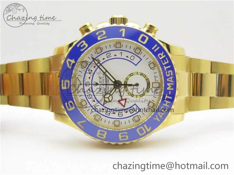 YachtMaster II 116685 YG Blue Ceramic VRF 1:1 Best Edition on YG Bracelet A7750