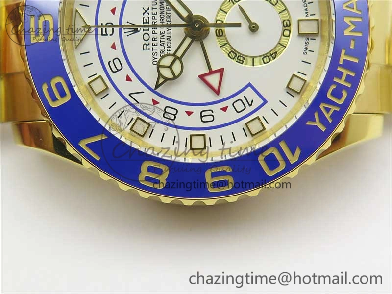 YachtMaster II 116685 YG Blue Ceramic VRF 1:1 Best Edition on YG Bracelet A7750