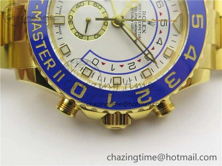 YachtMaster II 116685 YG Blue Ceramic VRF 1:1 Best Edition on YG Bracelet A7750