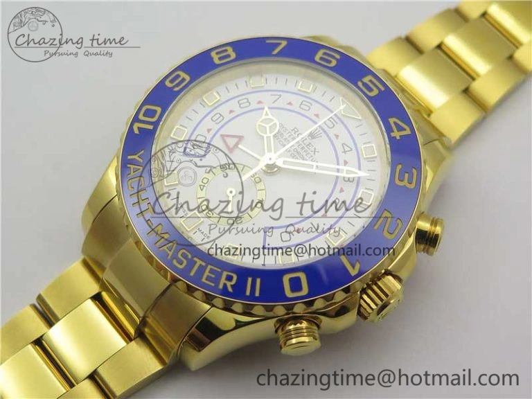 YachtMaster II 116685 YG Blue Ceramic VRF 1:1 Best Edition on YG Bracelet A7750