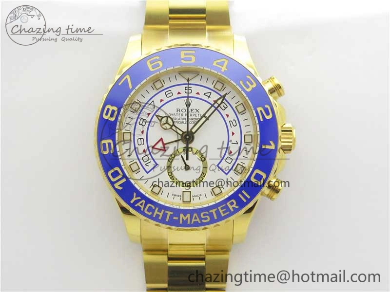 YachtMaster II 116685 YG Blue Ceramic VRF 1:1 Best Edition on YG Bracelet A7750