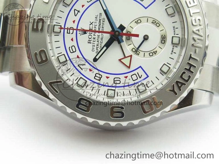 YachtMaster II 116689 SS JF 1:1 Best Edition White Dial Blue On SS Bracelet A7750
