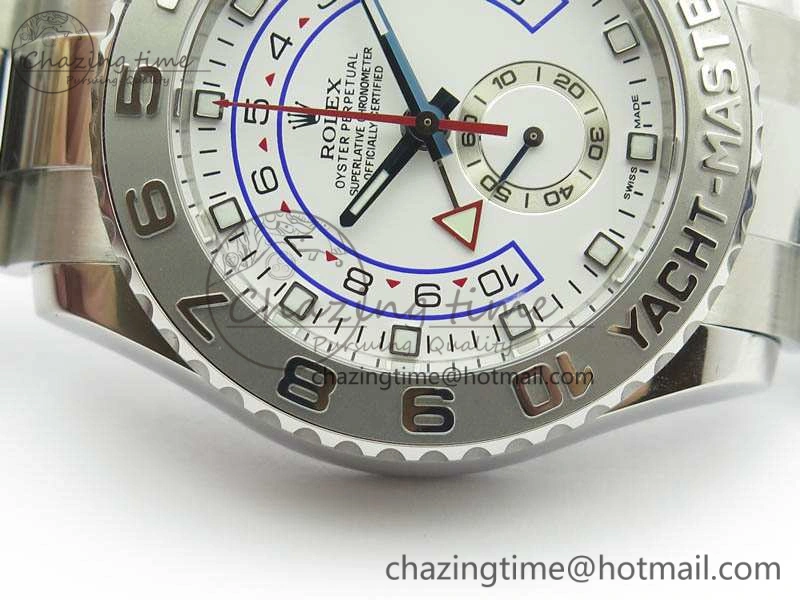 YachtMaster II 116689 SS JF 1:1 Best Edition White Dial Blue On SS Bracelet A7750