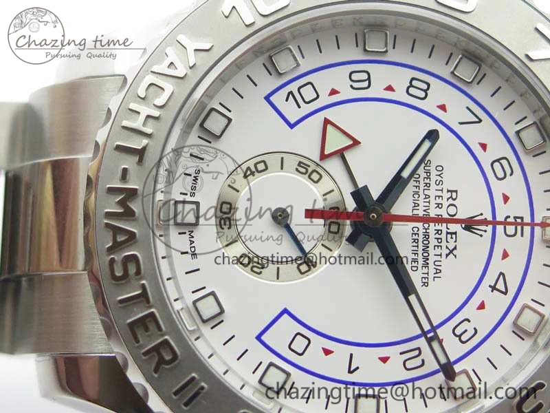 YachtMaster II 116689 SS JF 1:1 Best Edition White Dial Blue On SS Bracelet A7750