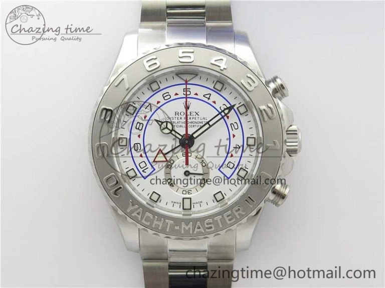 YachtMaster II 116689 SS JF 1:1 Best Edition White Dial Ceramic Bezel on SS Bracelet A7750 V2