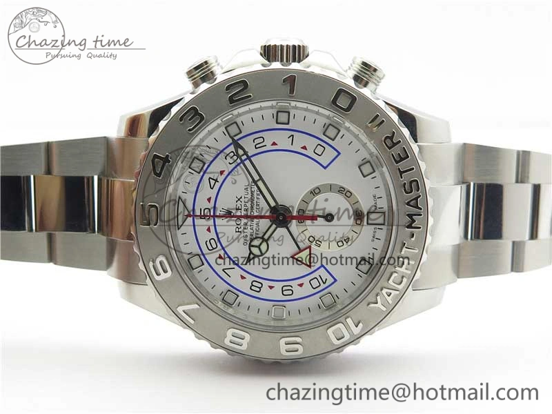 YachtMaster II 116689 SS JF 1:1 Best Edition White Dial Ceramic Bezel on SS Bracelet A7750 V2