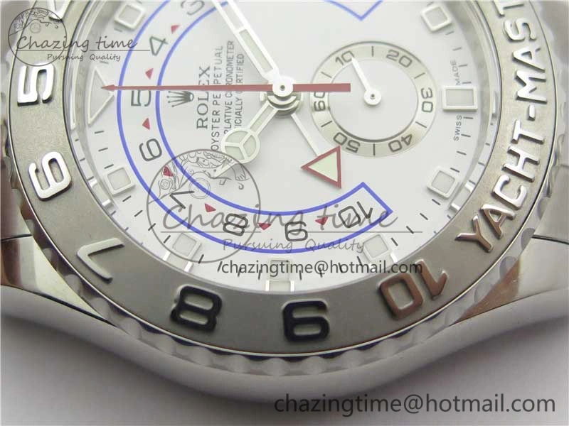 YachtMaster II 116689 SS JF 1:1 Best Edition White Dial Ceramic Bezel on SS Bracelet A7750 V2