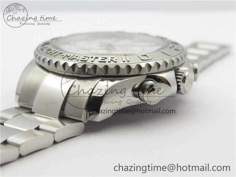 YachtMaster II 116689 SS JF 1:1 Best Edition White Dial Ceramic Bezel on SS Bracelet A7750 V2