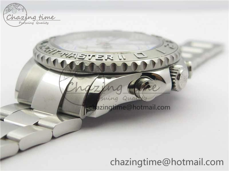 YachtMaster II 116689 SS JF 1:1 Best Edition White Dial Ceramic Bezel on SS Bracelet A7750 V2