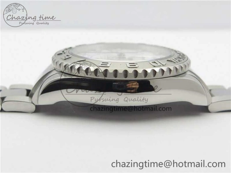 YachtMaster II 116689 SS JF 1:1 Best Edition White Dial Ceramic Bezel on SS Bracelet A7750 V2