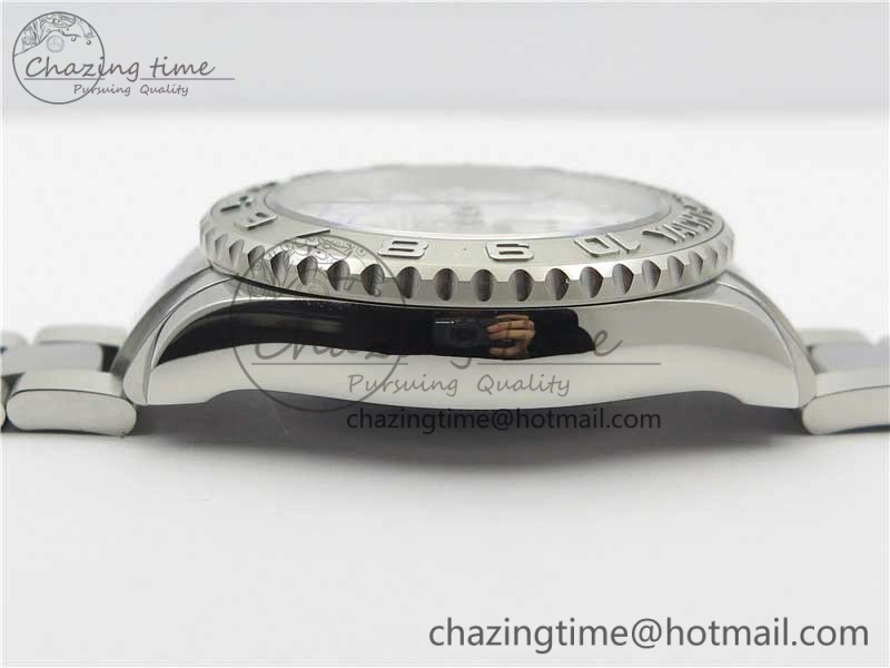 YachtMaster II 116689 SS JF 1:1 Best Edition White Dial Ceramic Bezel on SS Bracelet A7750 V2