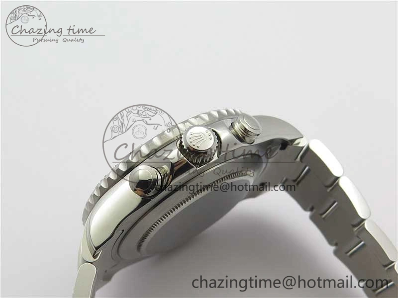 YachtMaster II 116689 SS JF 1:1 Best Edition White Dial Ceramic Bezel on SS Bracelet A7750 V2