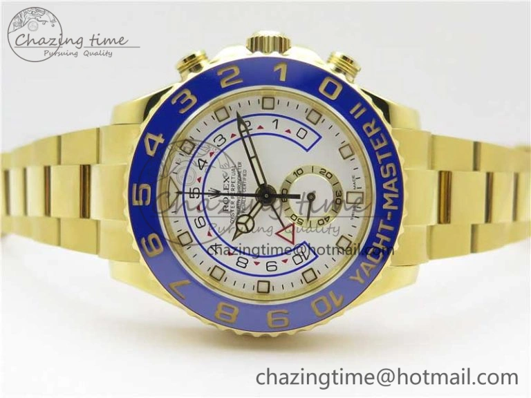 YachtMaster II 2017 baselworld 116688 YG Blue Ceramic JF 1:1 Best Edition on YG Bracelet A7750