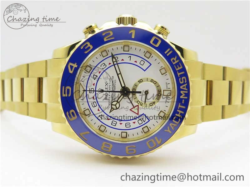 YachtMaster II 2017 baselworld 116688 YG Blue Ceramic JF 1:1 Best Edition on YG Bracelet A7750