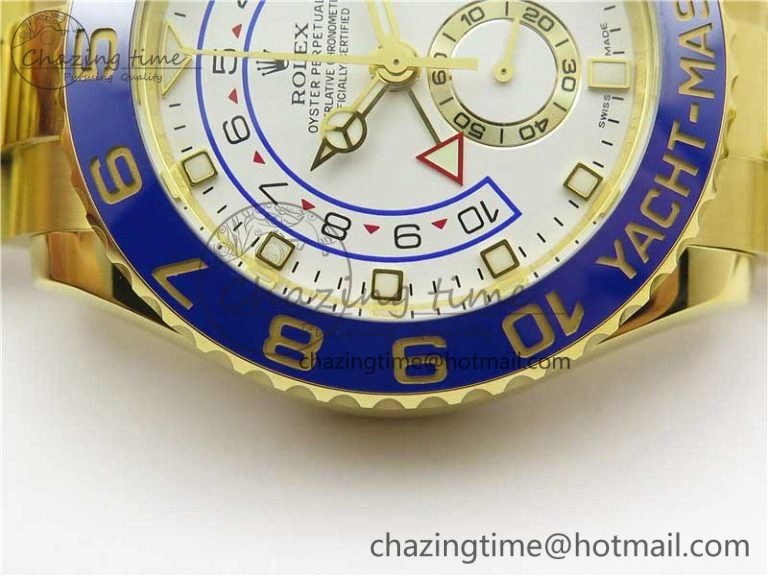 YachtMaster II 2017 baselworld 116688 YG Blue Ceramic JF 1:1 Best Edition on YG Bracelet A7750