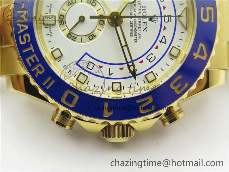 YachtMaster II 2017 baselworld 116688 YG Blue Ceramic JF 1:1 Best Edition on YG Bracelet A7750