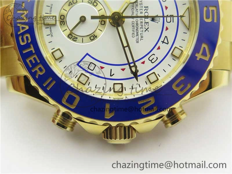 YachtMaster II 2017 baselworld 116688 YG Blue Ceramic JF 1:1 Best Edition on YG Bracelet A7750