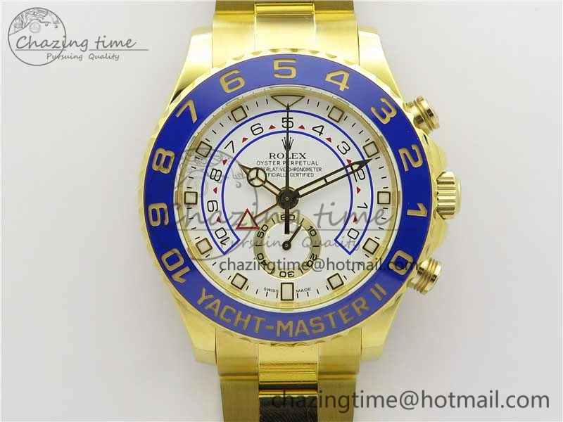 YachtMaster II 2017 baselworld 116688 YG Blue Ceramic JF 1:1 Best Edition on YG Bracelet A7750